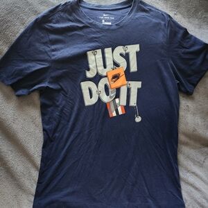 Nike Men's Dark Blue 'Just Do It' Tee